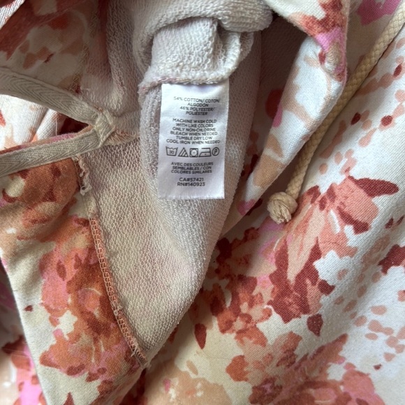 Lou & Grey Pink Floral Hoodie Size Large - Picture 3 of 3